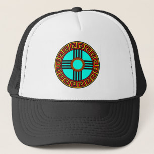 New Mexico Zia Symbol Trucker Hat