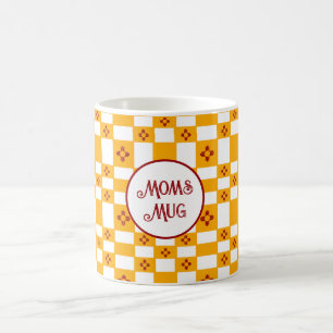 New Mexico Zia Yellow Red White Squares Coffee Mug