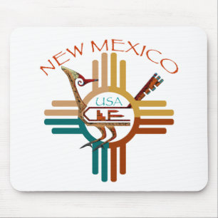 New Mexico's Roadrunner & Zia Mouse Mat