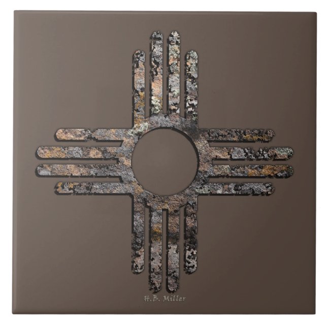 New Mexico's Zia Sun Symbol - Talking Canyons, New Tile (Front)