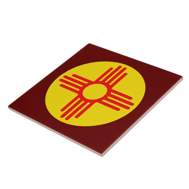 New Mexico's Zia Sun Symbol Tile (Side)