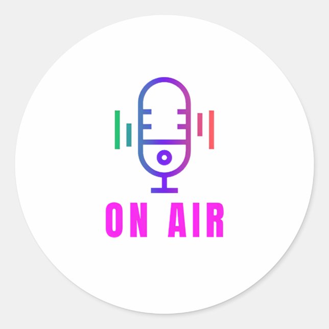 New mic icon design stickers (Front)