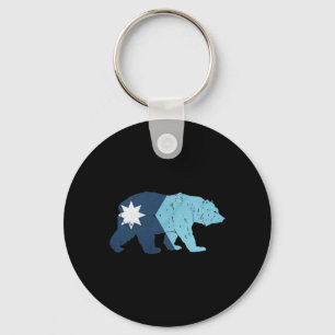 New Minnesota State Flag Bear Key Ring