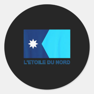 New Minnesota State Flag Mn Star Of The North 2024 Classic Round Sticker