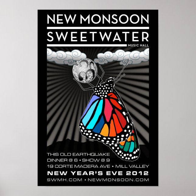 New Monsoon New Year's Eve 2012 Poster 13"x19" (Front)