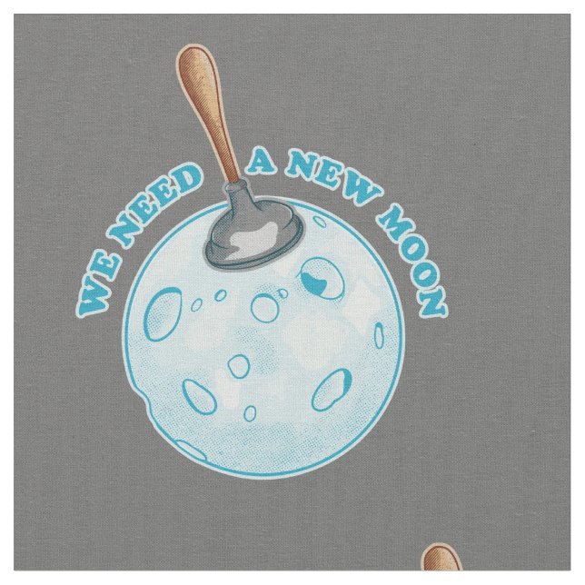 New moon astrology astronomy fabric (Close Up)