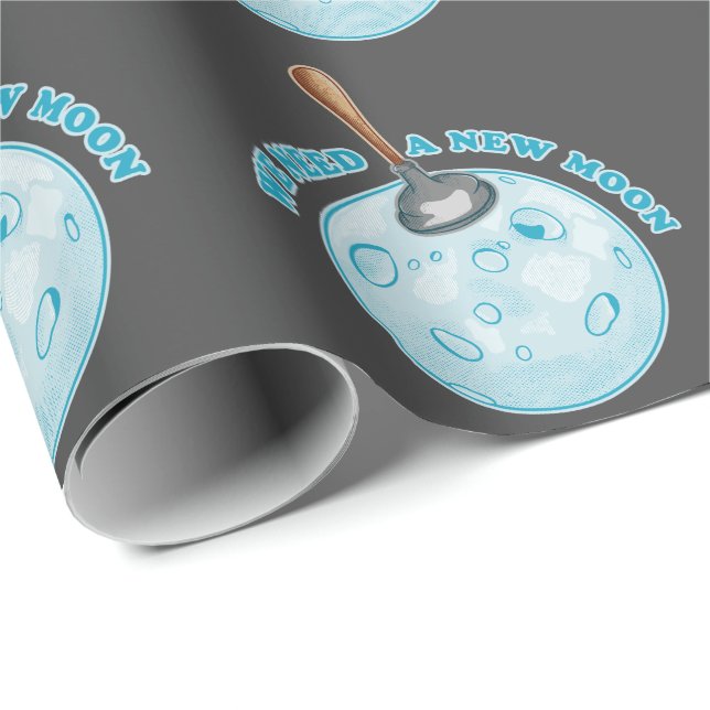 New moon astrology astronomy wrapping paper (Roll Corner)