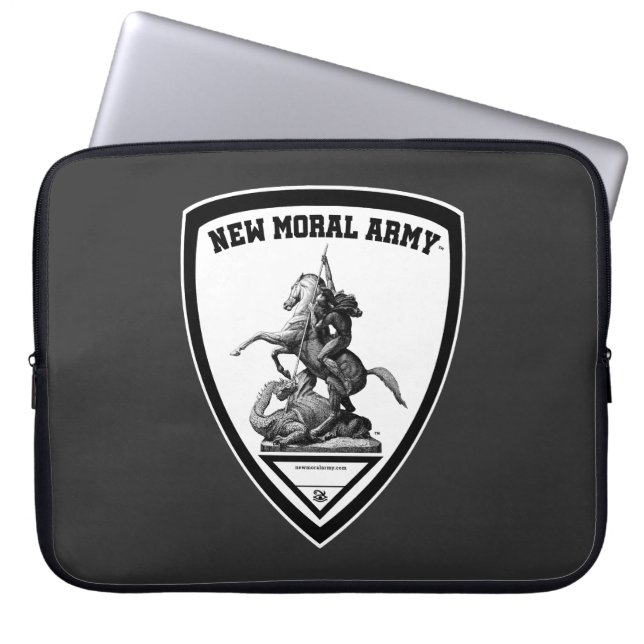 New Moral Army™ Shield Logo Laptop Sleeve (Front)