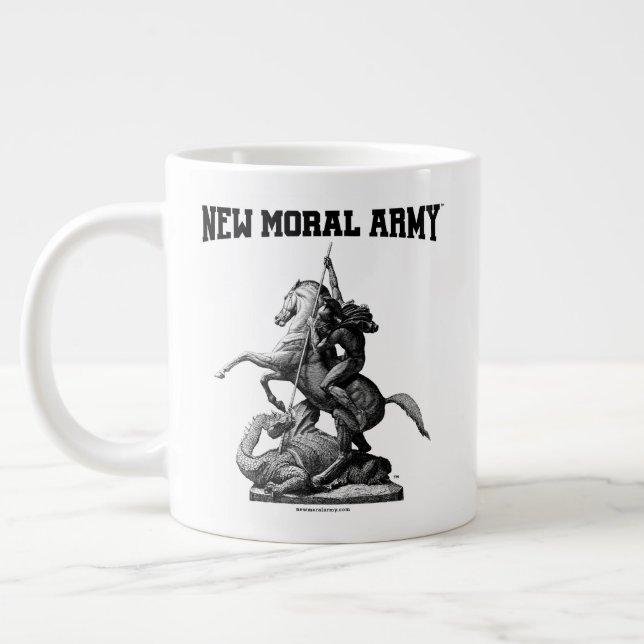 New Moral Army™ St. George & Dragon Logo Large Coffee Mug (Left)