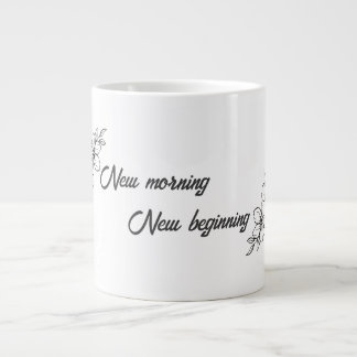 New Morning, New Beginning | Spring Inspirational Large Coffee Mug