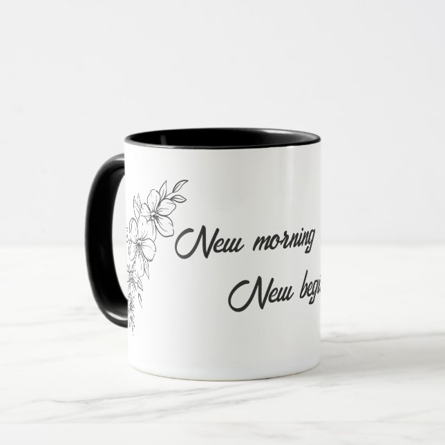 New Morning, New Beginning | Spring Inspirational  Mug (Front Left)