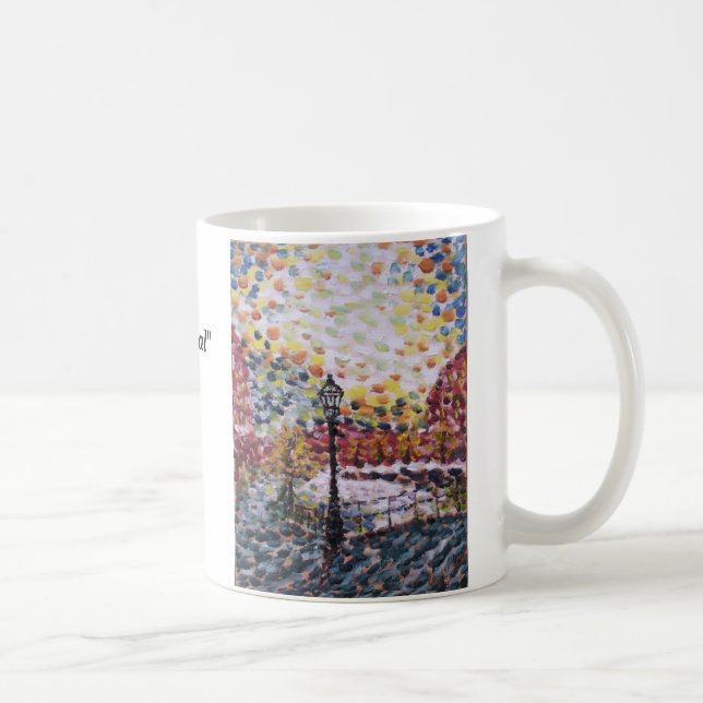 "New Morning on a Dutch Canal"Oil ... - Customised Coffee Mug (Right)
