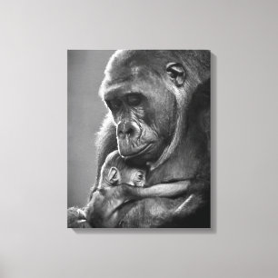 New Mother Gorilla Canvas Print