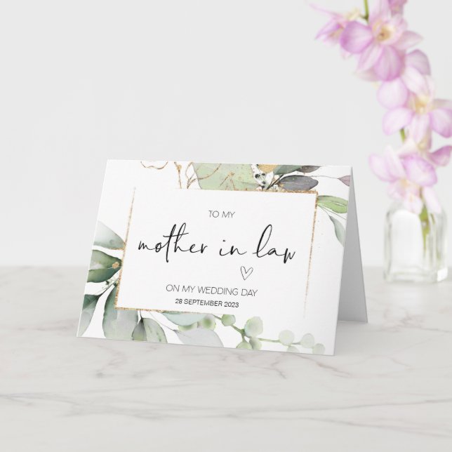 New Mother in Law Wedding Thank You From Bride Car Card (Orchid)