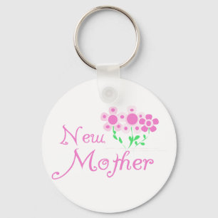 New Mother Pink Flowers T-shirts and Gifts Key Ring