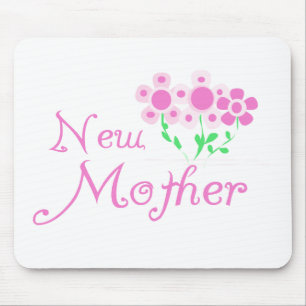 New Mother Pink Flowers T-shirts and Gifts Mouse Mat