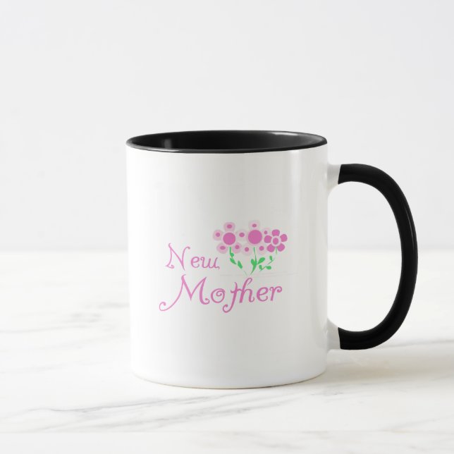 New Mother Pink Flowers T-shirts and Gifts Mug (Right)