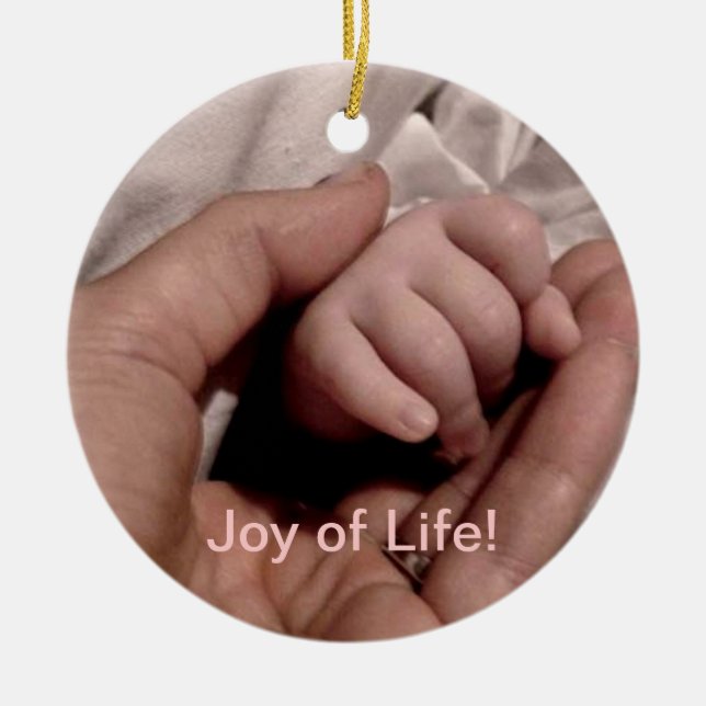 New Mum and Baby - Joy of Life Ceramic Tree Decoration (Front)