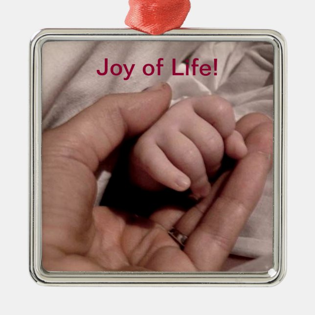 New Mum and Baby - Joy of Life Metal Tree Decoration (Front)