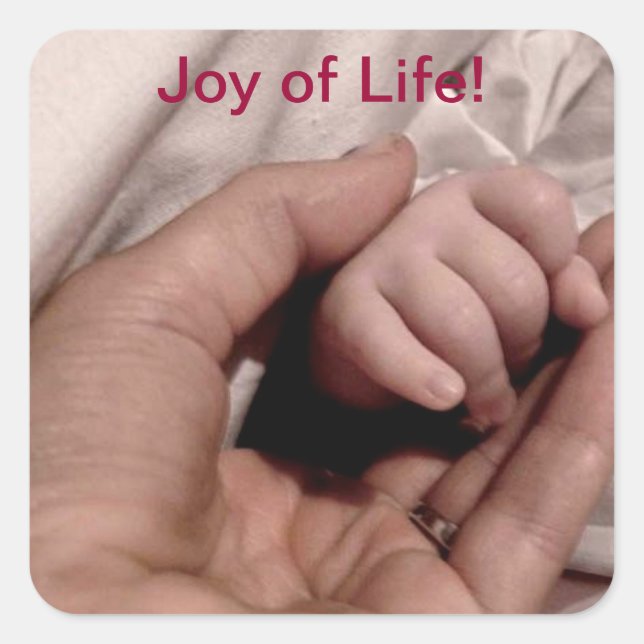 New Mum and Baby - Joy of Life Square Sticker (Front)
