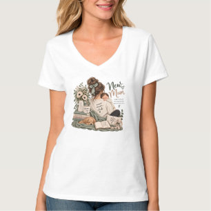 New Mum Club Cosy Motherhood Aesthetic T-Shirt