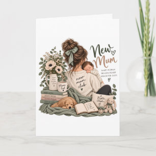 New Mum Club Cosy Motherhood Baby Shower Card