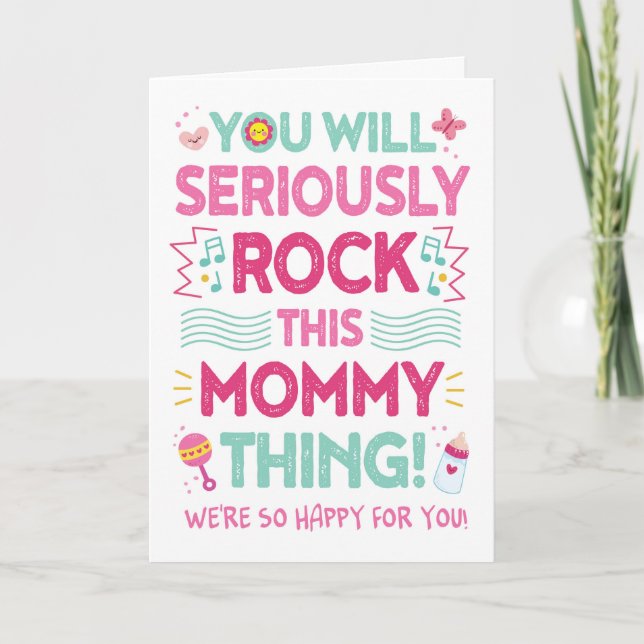 New Mum Congrats, You Will Rock This Mummy Thing! Card (Front)