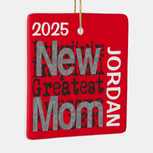 New Mum Extraordinaire CUSTOM Ceramic Ornament