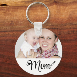 New Mum Gift Script Photo Mum Established Key Ring