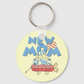 New Mum It's a Boy Tshirts and Gifts Key Ring
