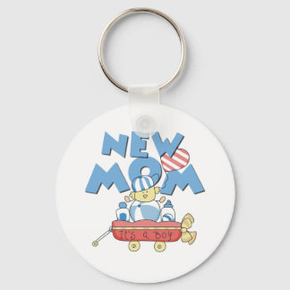 New Mum It's a Boy Tshirts and Gifts Key Ring