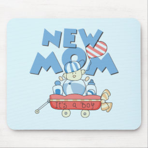 New Mum It's a Boy Tshirts and Gifts Mouse Mat