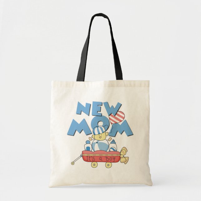 New Mum It's a Boy Tshirts and Gifts Tote Bag (Front)