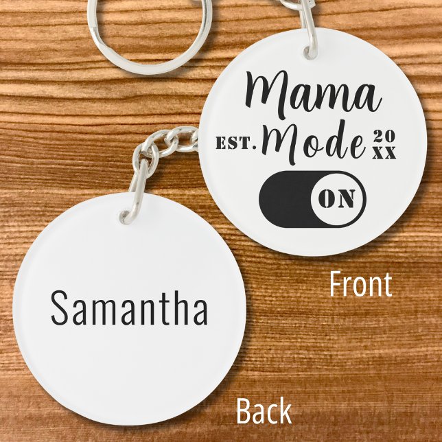 New Mum Keepsake Year Est. Mama Mode Personalised  Key Ring (Creator Uploaded)
