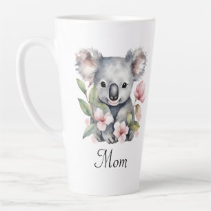 New Mum Koala Bear Floral  Latte Mug