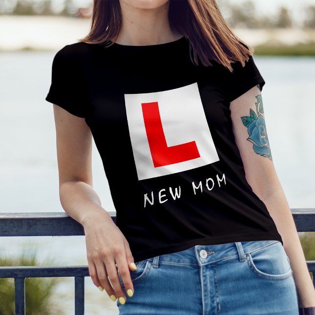 "New Mum" Learner L PLate T-Shirt (Creator Uploaded)