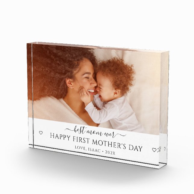 New Mum Mother's Day Personalised Photo Plaque (Right)
