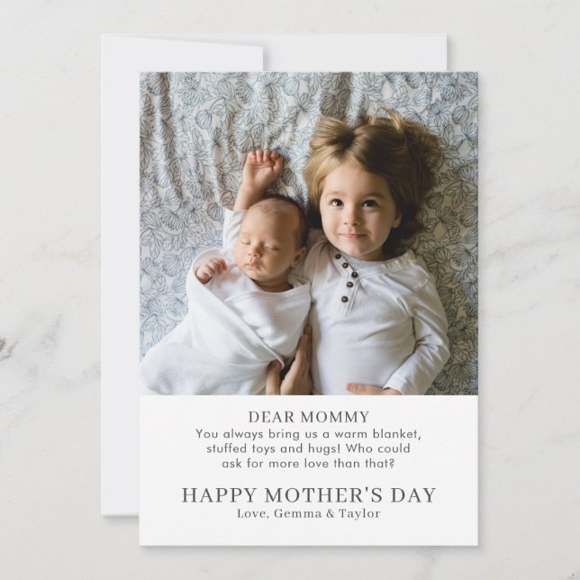 New Mum Mothers Day Photo Holiday Card (Front)
