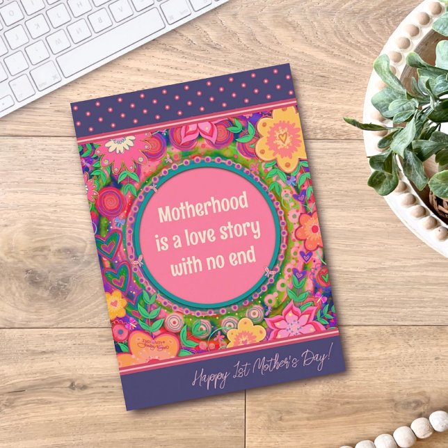 New Mum Quote Floral Pretty Unique Mother’s Day Card (Creator Uploaded)