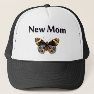 New Mum with Butterfly Illustration Trucker Hat