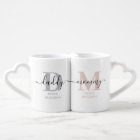 New Mummy and Daddy Monogram Pink and Grey