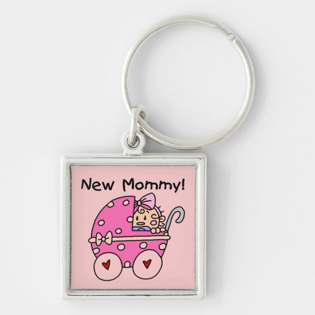 New Mummy Baby Girl Gifts Key Ring (Front)