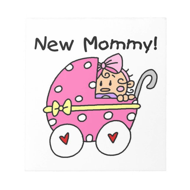New Mummy Baby Girl Gifts Notepad (Front)