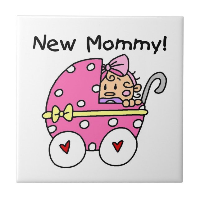 New Mummy Baby Girl Gifts Tile (Front)