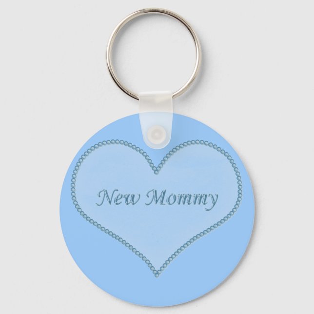 New Mummy Keychain, Blue Key Ring (Front)