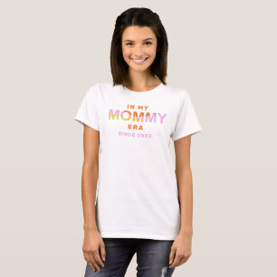 New Mummy To Be Era Since Year Custom Mum Retro T-Shirt