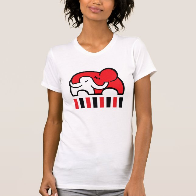 New mum's infant visual elephant hug t-shirt (Front)