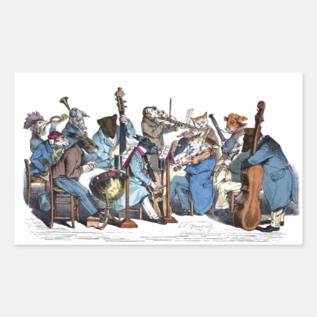 NEW MUSICAL LANGUAGE / ANIMAL FARM ORCHESTRA RECTANGULAR STICKER (Front)