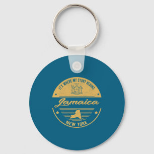 New My Jamaica York Where Story Begins Key Ring