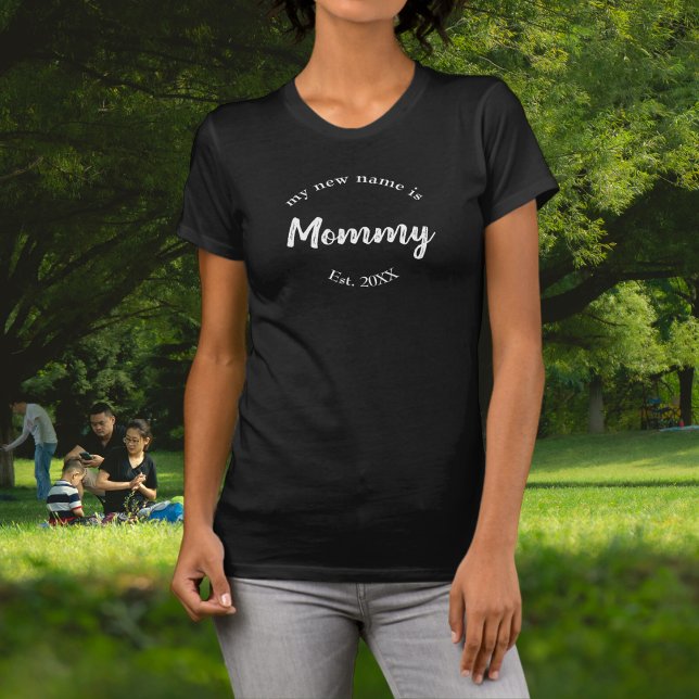 New Name Mummy Script Typography T-Shirt (Creator Uploaded)